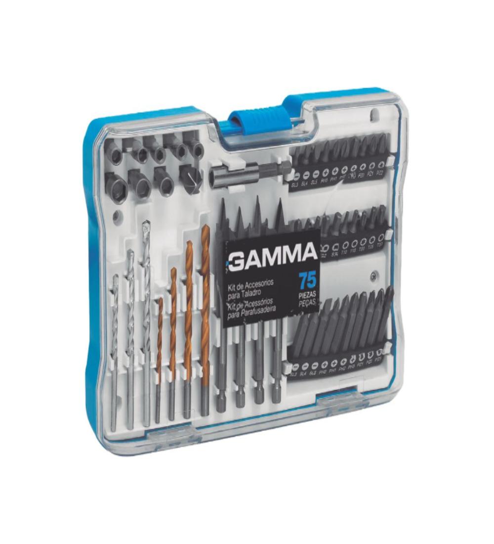 JUEGO DE MECHAS + PUNTAS GAMMA 75 PIEZAS